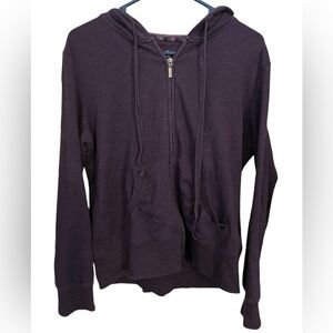 Eddie Bauer Purple Zip Up Hoodie Jacket With Pockets Medium
